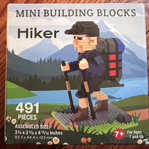 Mini Building Blocks Hiker Set 491 Pieces Gorpcore New